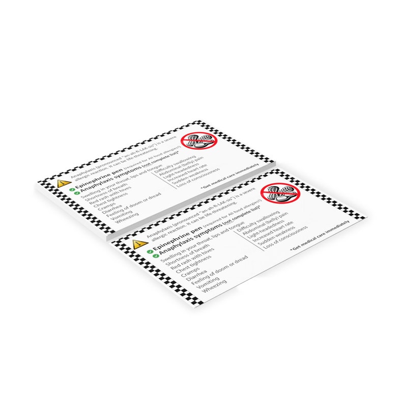 PEANUT ALLERGY Travelwallet Card Restaurant Card Allergy Travel Etsy