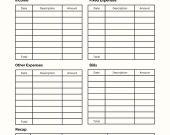 Digital printable Monthly budget planner bundle , monthly budget planning, organization , budget planner