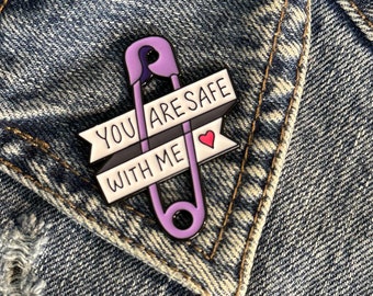 you are safe with me _ lover's pin _ cute pin