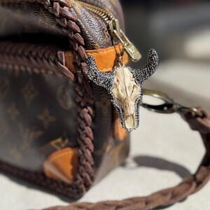 Bolso boho vintage, Louis Vuitton, bolso reciclado, bandolera, riviera, flecos, western, clásico vintage, elegante, moda, regalo, mujer