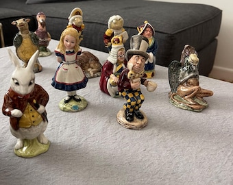 Beswick Royal Doulton -  Alice in Wonderland Series  (1970s) - 11 figurines VERY RARE -  (COMPLETE set)