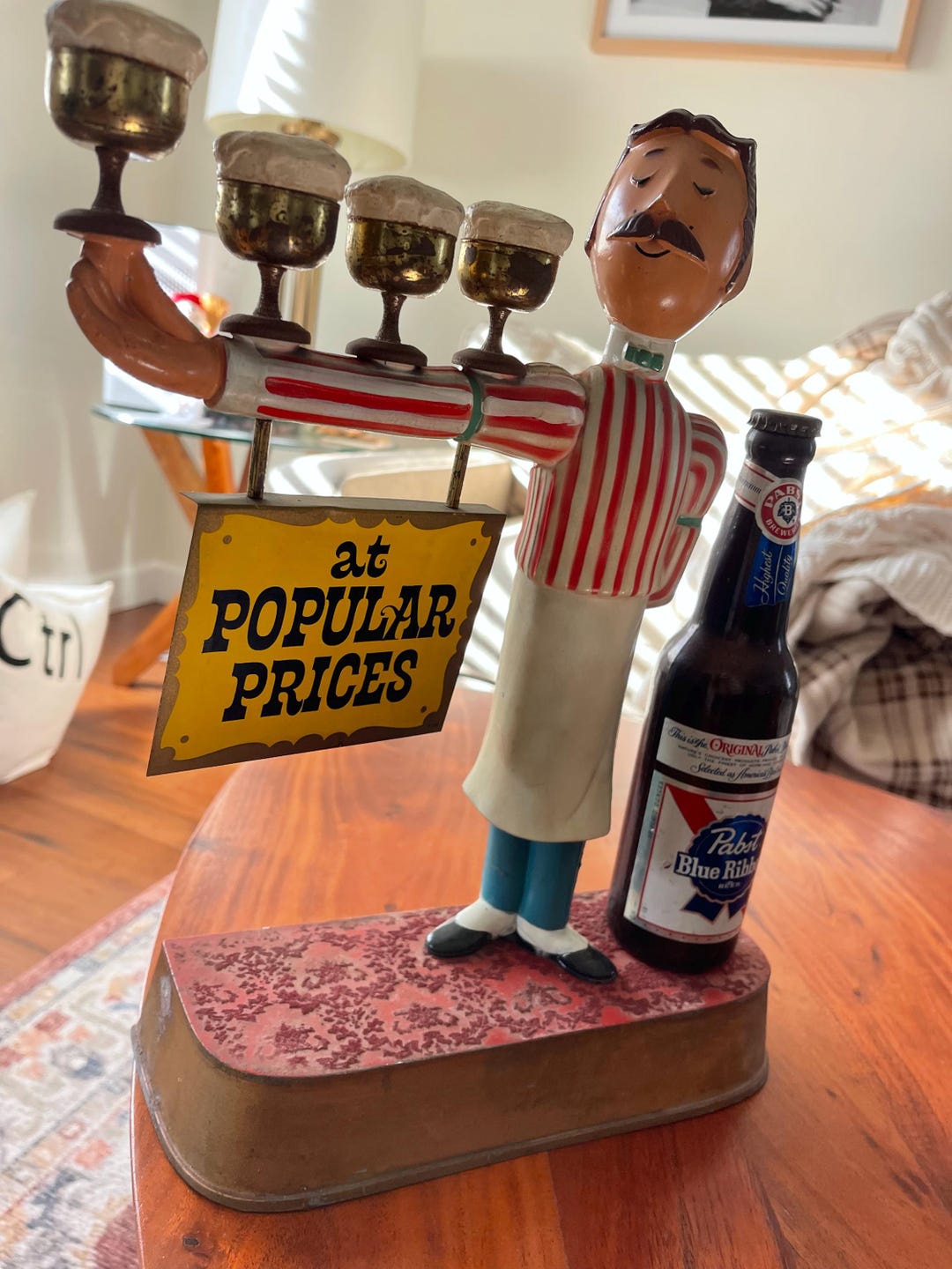 70s〜Pabst blue ribbonアメリカアンティークUSA看板Beer Vintage