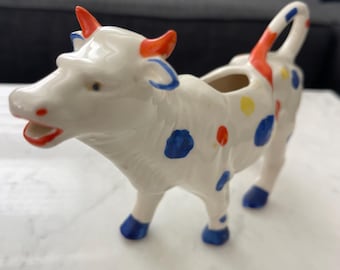 Ceramic Polka Dot Cow Creamer/Pitcher