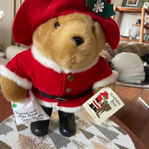 Paddington Bear: Santa Claus - Eden Toys -  16 Inch Plush (1981)