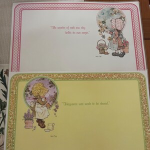 Vintage Sarah Kay Laminated Placemats (2) dual-sided