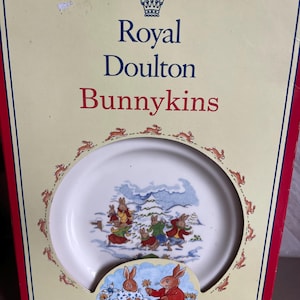 Bunnykins by Royal Doulton: Childrens Set (3 Piece Set)  NOS - In Original Box  (1980s)