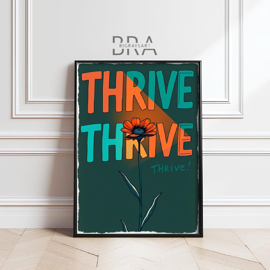 Thrive Motivational Poster Trendy Wall Art Motivational Trendy Poster ...
