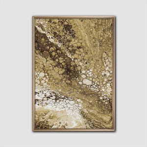 Gold Fluid Art Print: Luxe Abstract Glam Decor (Digital Download)