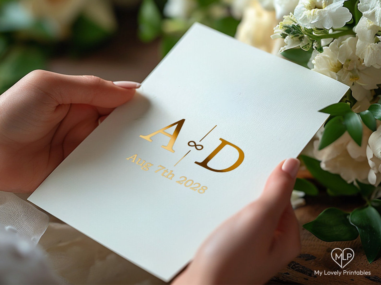 Infinity Symbol Monogram 'A+D', Timeless Wedding Date Design, Elegant ...