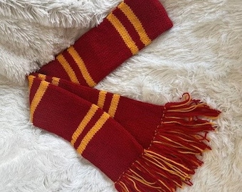 Wizarding Inspired House Scarf Circular Knitting Machine PATTERN