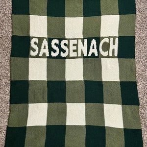 PATTERN Sassenach Plaid Blanket Circular Knitting Machine PATTERN