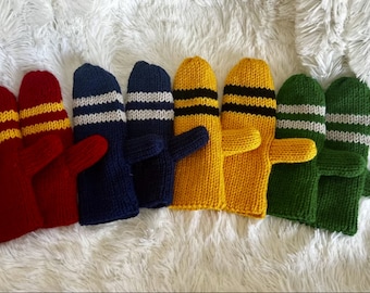 PATTERN Wizarding Inspired House Mittens Circular Knitting Machine PATTERN