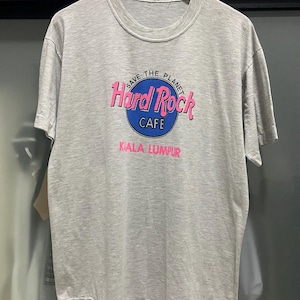 Vintage 90s Hard Rock Cafe Save The Planet Kuala Lumpur Shirt Size XL
