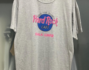 Vintage 90s Hard Rock Cafe Save The Planet Kuala Lumpur Shirt Size XL