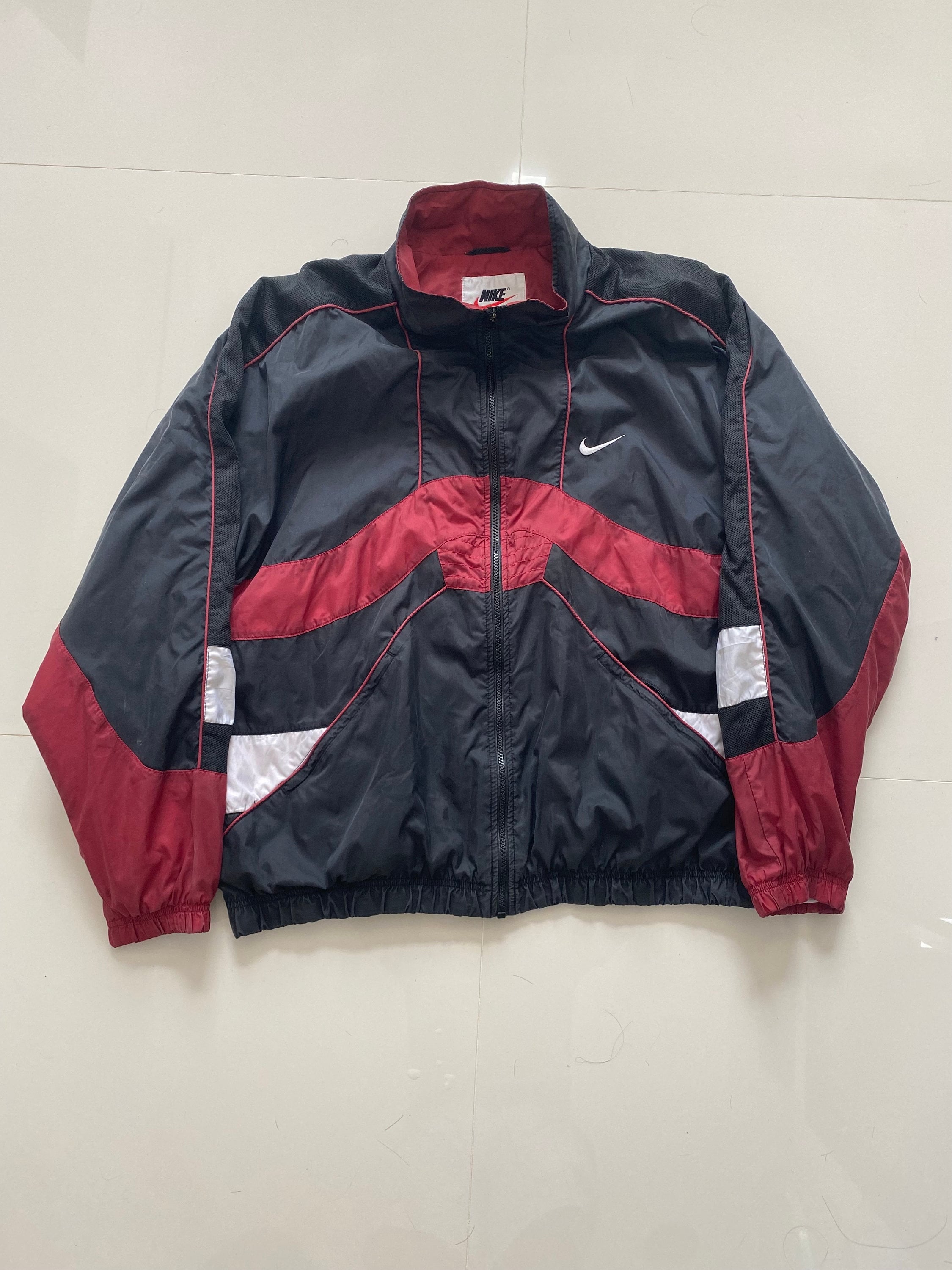 Vintage 90s Nike Big Logo Jacket Size XL - Etsy
