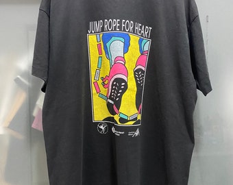 Vintage 90s Jump Rope For Heart Shirt Size XL