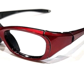 Liberty Sport REC SPECS MX30 Red Wrap Safety Glasses Frame NO Lenses 53-17 130