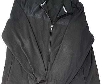 Starter Black Fleece Windbreaker Jacket XL 46-48 Actual 50