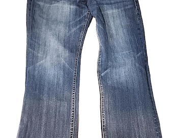 Seven7 Men’s Blue Jeans Straight Fit Denim Actual 36Wx29L S72B