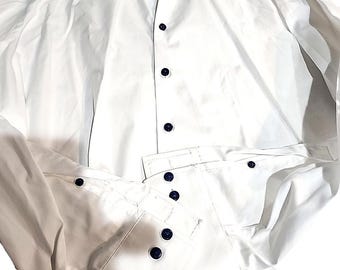 christian lacroix white dress shirt Christian Lacroix Dress Shirt White Blue Easy Care Contemporary Fit XL 17.5
