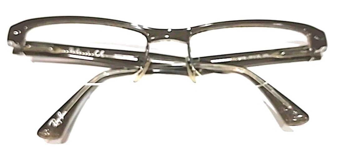 Ray Ban RB7014 5245 Khaki Brown Half Rim Rectangle Eyeglasses 54/18 140 ...