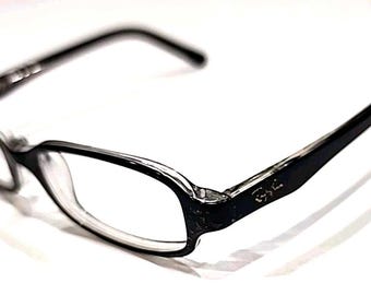 Ray Ban Jr RB1529 3529 Youth Small Kids Glossy Black Rectangle Eyeglasses 45-16 125