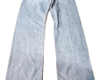 Levi's 505 Mens Jeans Actual 34Wx33L Blue Denim Regular Fit Straight Leg