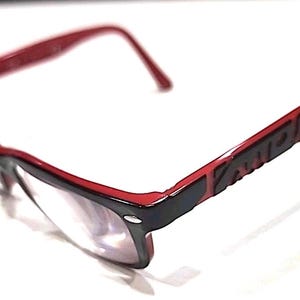 Ray Ban Jr RB1535 3573 Kids Black Red Rectangle Eyeglasses 48-16 130