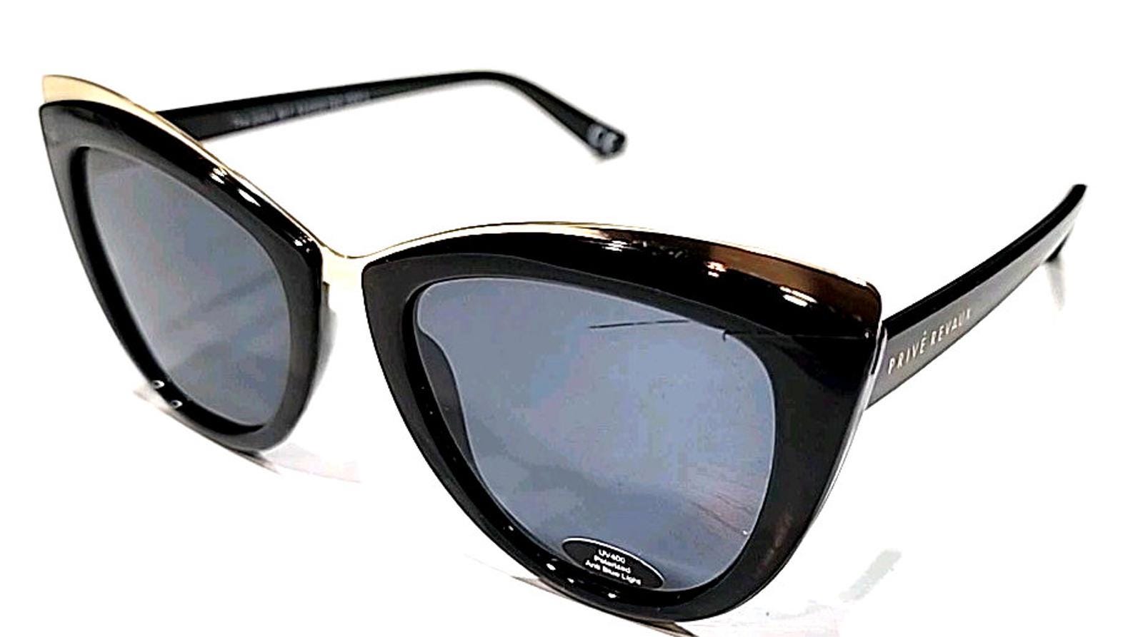 Prive Revaux the Juliet Black Gray Polarized Oversized Cat  display picture 3