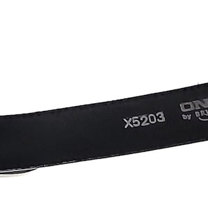 Brighton Vintage Onyx x5203 Black Braided Leather Belt Size 46 Buckle 1993 image 4