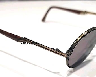 Silhouette 8545 Vintage No Lenses Gold Round Sunglasses Frame Only