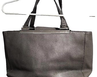Michael Kors Gray Leather Large Compartmental Shoulder Hand Bag Bad Straps