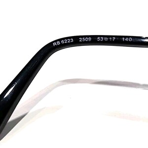Gafas de sol Ray Ban RB6223 2509 con montura rectangular de metal negro, talla 53-17, 140 imagen 7
