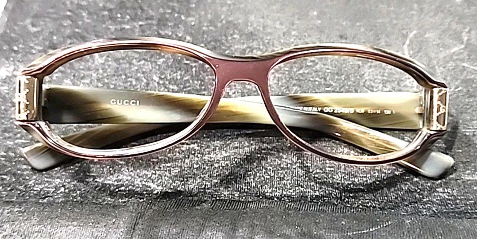 Gucci GG2549/S No Lenses Small Purple Oval Sunglasses Frame
