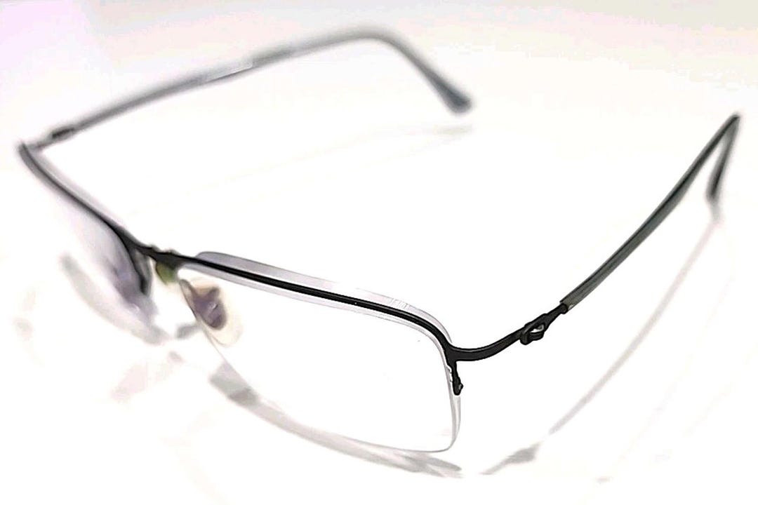 Ray Ban RB8721 1175 Gunmetal Rectangle Half Rim Eyeglasses Frame 53-18 ...