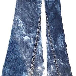 True Religion Joey Jeans Blue Distressed Flap Pocket Bell Bottom 30Wx34L image 5