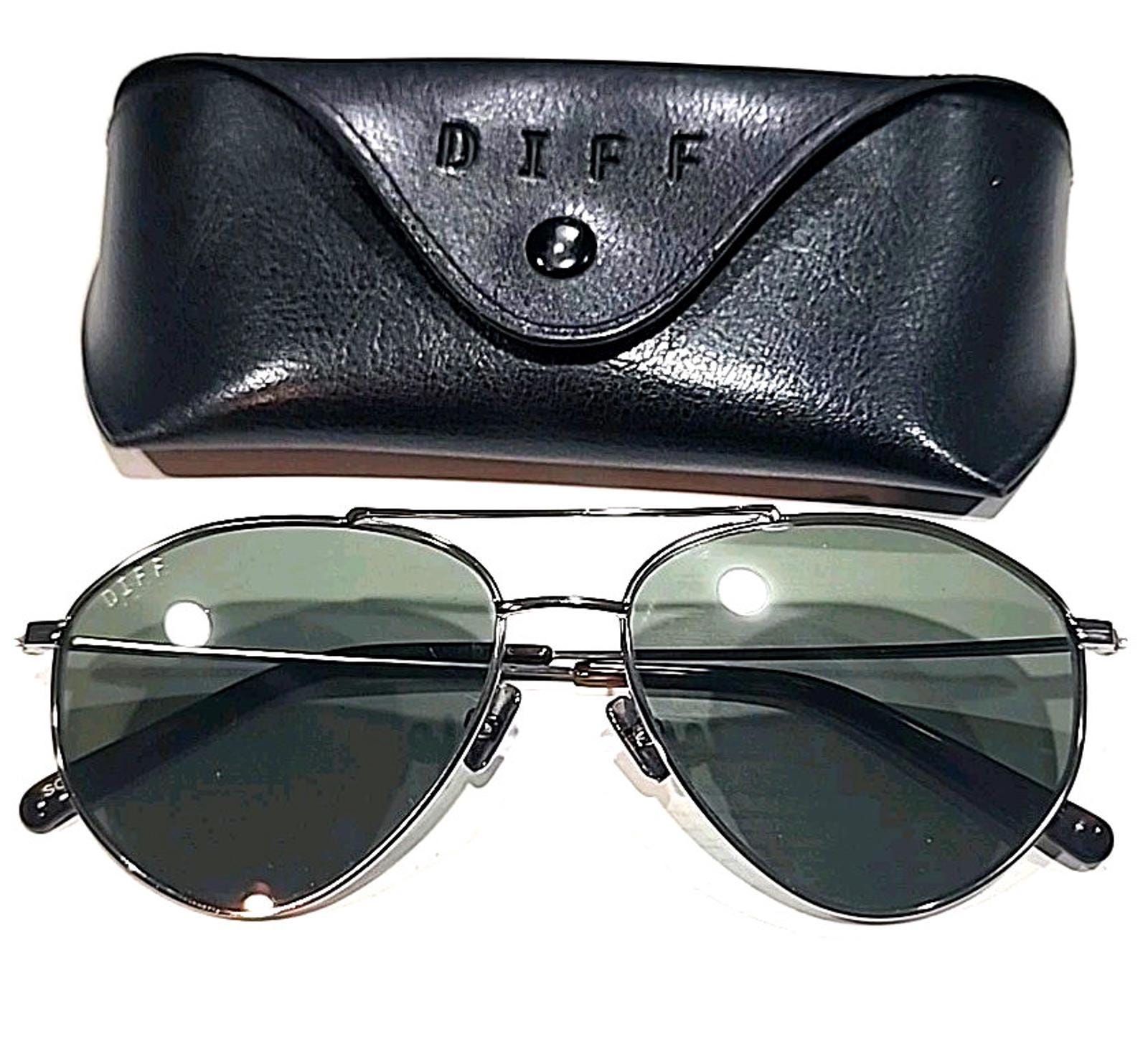 Diff Eyewear Scout Silver Metal Gray Aviator Sunglasses W  display picture 1
