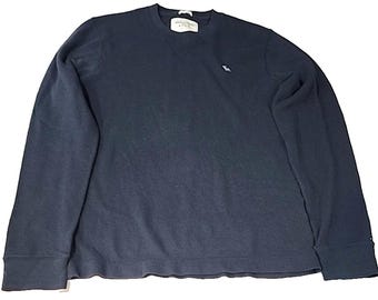 Abercrombie & Finch Men's Muscle Sweater Blue Medium