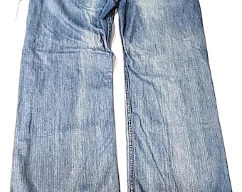 Levi's 569 Mens Jeans Actual 42Wx32L Blue Denim Relax Fit Straight Leg Boot Cut
