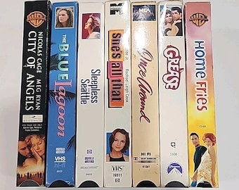 VHS VEEL 7 romantische komedies Films uit de jaren 80 Grease City of Angels Blue Lagoon +++