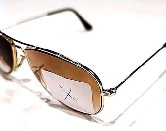 Gafas de sol Ray Ban RB3362 Cockpit 001/51, sin lentes, de metal dorado, solo montura, talla 56-14