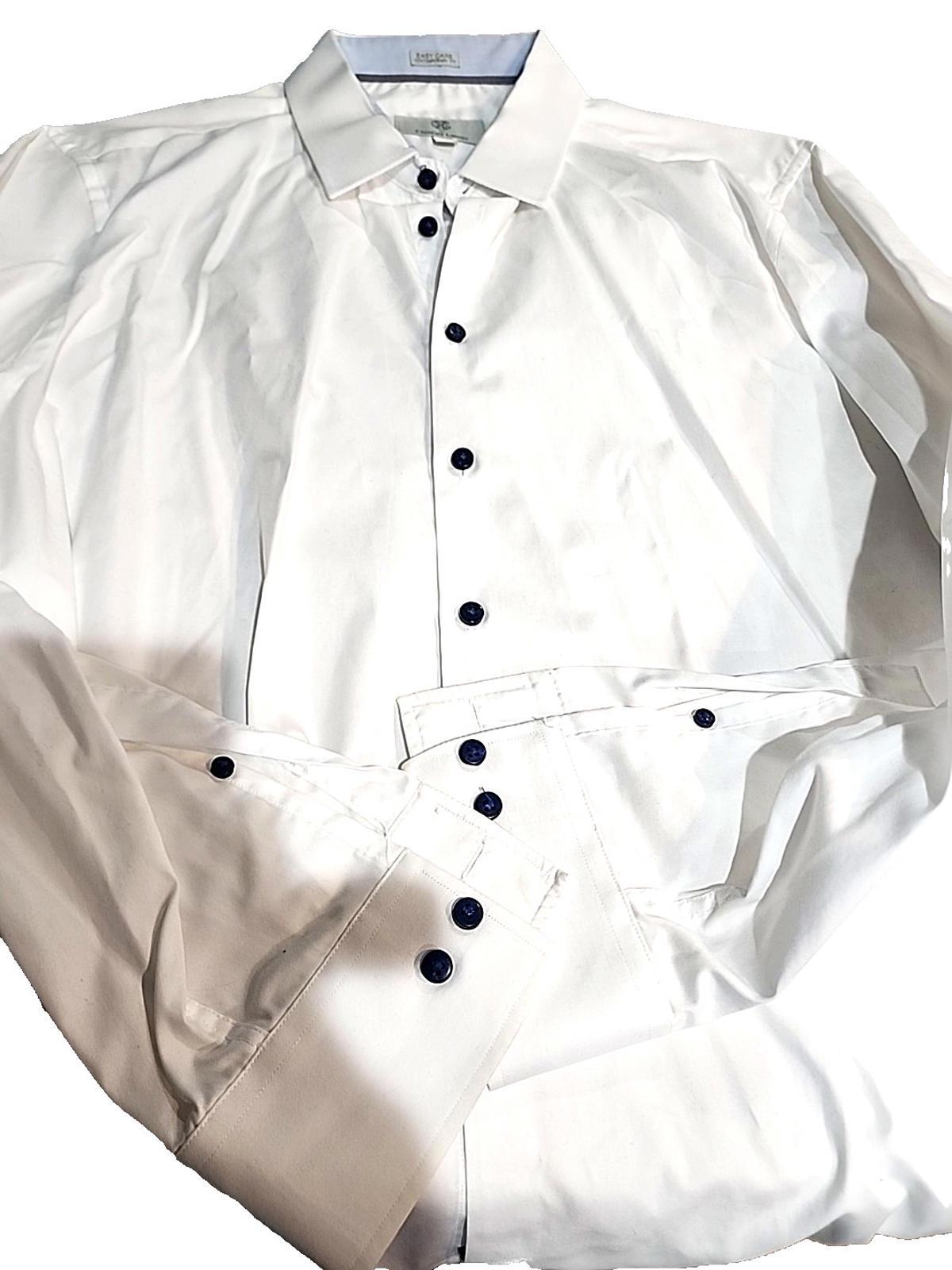 christian lacroix white dress shirt Christian Lacroix White Button Up Shirt Mens Size Small 14.5 NWT $130