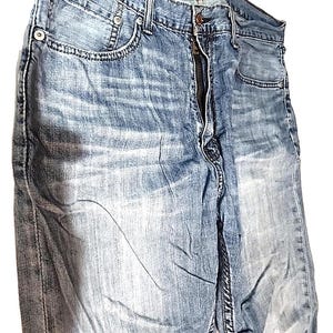 Levi's 505 Mens Jeans Actual 36x29 Blue Denim Straight Leg Regular Fit Boot Cut image 2