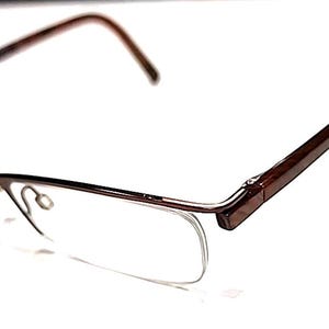 Randy Jackson 1002 Brown Metal Rectangle Half Rim Eyeglasses Frame 52-16 135