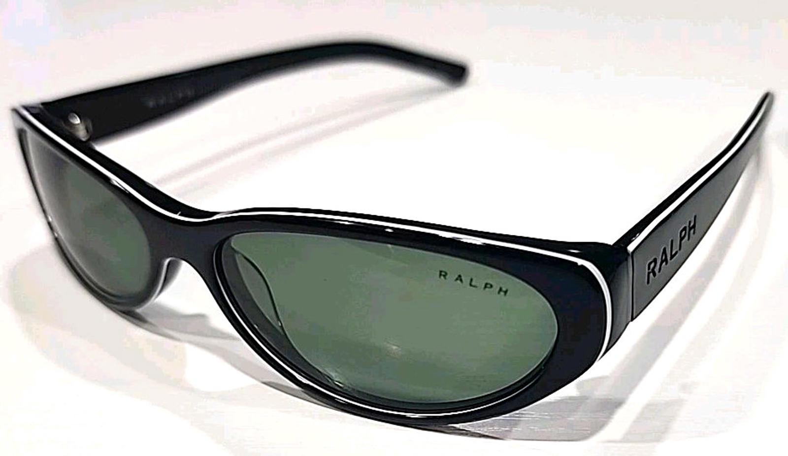 Ralph Lauren 7556/S Small Black Green Oval Sunglasses 54-14 