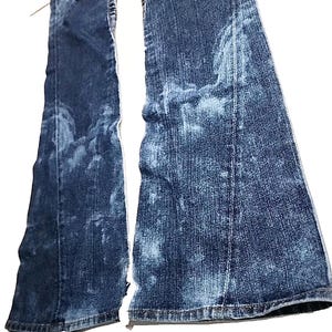 True Religion Joey Jeans Blue Distressed Flap Pocket Bell Bottom 30Wx34L image 13