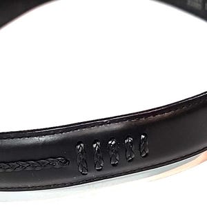 Brighton Vintage Onyx x5203 Black Braided Leather Belt Size 46 Buckle 1993 image 3