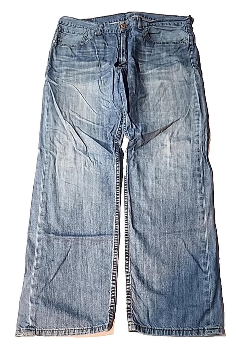 Levi's 505 Mens Jeans Actual 36x29 Blue Denim Straight Leg Regular Fit Boot Cut image 1