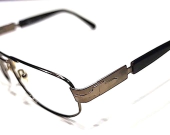 Gafas de sol Persol 2054-S 618/47 sin lentes, montura rectangular de metal marrón, 60-18 135