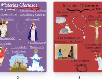 Digital Rosary Prints in Spanish